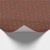 Rotes Kariertes Wrackpapier Geschenkpapier (Ecke)