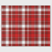 Rotes Kariertes Wrackpapier Geschenkpapier (Flach)