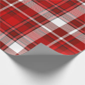 Rotes Kariertes Wrackpapier Geschenkpapier (Ecke)