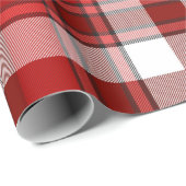 Rotes Kariertes Wrackpapier Geschenkpapier (Rolleneckpunkt)