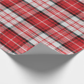 Rotes Kariertes Wrackpapier Geschenkpapier (Ecke)