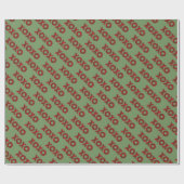 Rotes Kariertes XOXO-Grünes Muster Geschenkpapier (Flach)