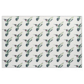 Rotes karminrotes throated Kolibri Gewebe Stoff (Fat Quarter (45,7 x 55,9 cm))