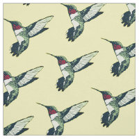 Rotes karminrotes throated Kolibri Gewebegelb