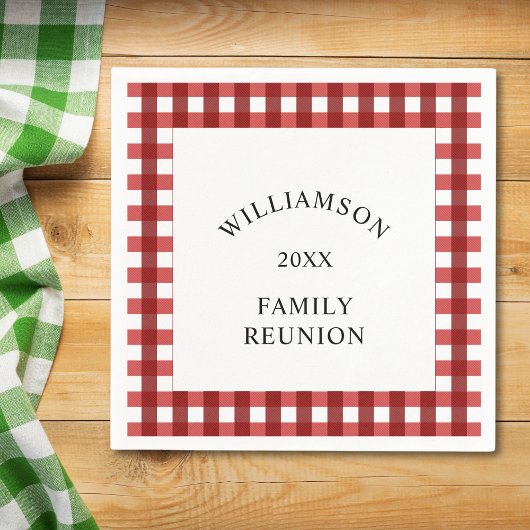 Rotes Karo-Familientreffen Serviette