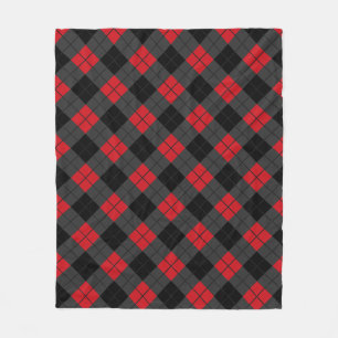 Rotes Karo-Flanelldecke Fleecedecke