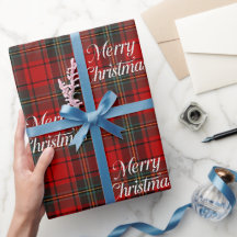 Rotes Karo Frohe Weihnachten