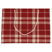 Rotes Karo Große Geschenktüte (Vorderseite)