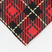 Rotes Karo Hintergrund Fleecedecke (Ecke)