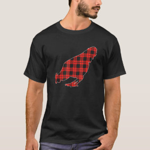 Rotes Karo-Huhn Weihnachten passend Büffel Familie T-Shirt