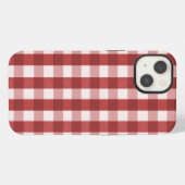 Rotes Karo iPhone Hülle (Rückseite (Horizontal))