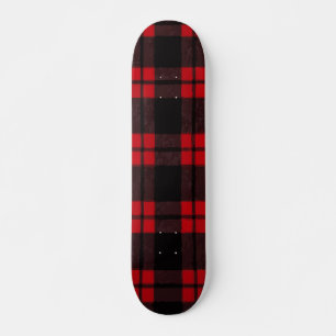 Rotes Karo-Klassiker-Design Skateboard