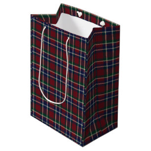 Rotes Karo-Klassiker-Tartan-Gemütlichkeit Akademia Mittlere Geschenktüte