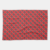 Rotes Karo-Küchentuch Geschirrtuch (Horizontal)