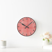 Rotes Karo-Muster Runde Wanduhr (Zuhause)