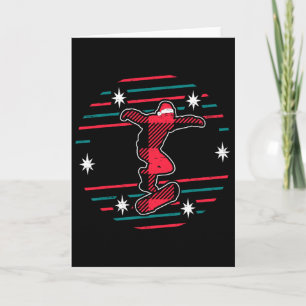 Rotes Karo Skateboarding Weihnachten Xmas Saison S Karte