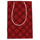 Rotes Karo-Weihnachtsgeschenk Mittlere Geschenktüte (Vorderseite)