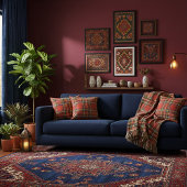 Rotes Karodecke - Geschenke Decke