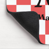 Rotes Karomuster-Hintergrund-Mauspad Mousepad (Ecke)