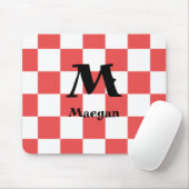 Rotes Karomuster-Hintergrund-Mauspad Mousepad (Mit Mouse)