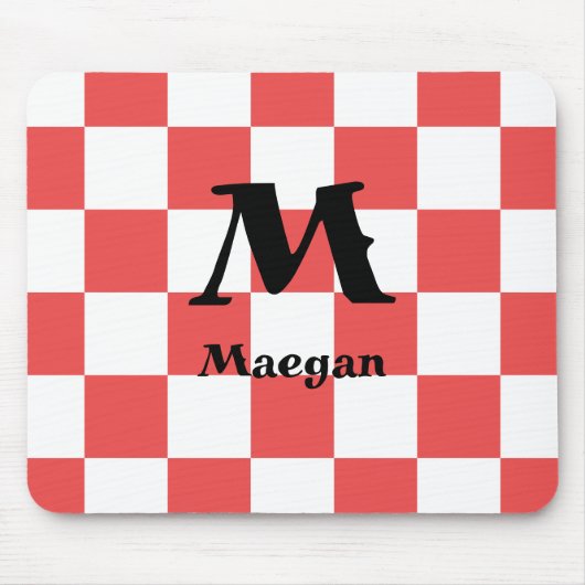 Rotes Karomuster-Hintergrund-Mauspad Mousepad (Vorne)