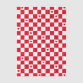 Rotes Karomuster Hintergrund Tissue-Papier Seidenpapier (Vorderseite)