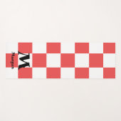 Rotes Karomuster-Hintergrund-Yogamatte Yogamatte (Vorderseite (Horizontal))