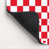 Rotes Karomuster Hintergrundmauspad Mousepad (Ecke)