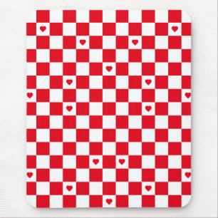 Rotes Karomuster Hintergrundmauspad Mousepad