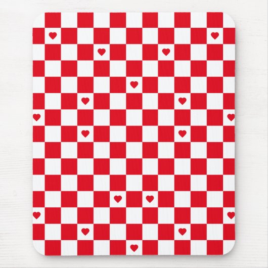 Rotes Karomuster Hintergrundmauspad Mousepad (Vorne)