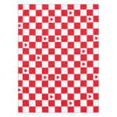 Rotes Karomuster-Hintergrundtischdecke Tischdecke (Vorderseite)