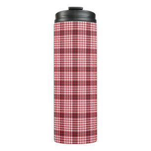 Rotes Karomuster nahtloses Tartan Thermosbecher