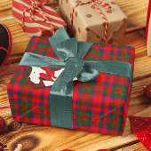 Rotes Karomuster Scottie-Grußkarte Feiertagskarte