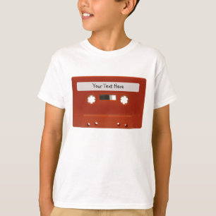 Rotes Kassetten-Band-kundengerechtes KinderShirt T-Shirt
