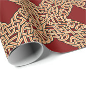 Rotes keltisches Knüpfarbeit-Verpackungs-Papier Geschenkpapier (Rolleneckpunkt)