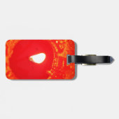 Rotes Kerzenlicht, Flamme, Kerze, Weihnachten-Lieb Gepäckanhänger (Rückseite horizontal)