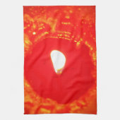 Rotes Kerzenlicht, Flamme, Kerze, Weihnachten-Lieb Handtuch (Vertikal)