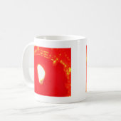 Rotes Kerzenlicht, Flamme, Kerze, Weihnachten-Lieb Kaffeetasse (Vorderseite Links)