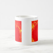 Rotes Kerzenlicht, Flamme, Kerze, Weihnachten-Lieb Kaffeetasse (Mittel)