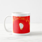 Rotes Kerzenlicht, Flamme, Kerze, Weihnachten-Lieb Kaffeetasse (Links)