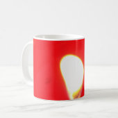 Rotes Kerzenlicht, Flamme, Kerze, Weihnachten-Lieb Kaffeetasse (Vorderseite Links)