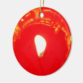 Rotes Kerzenlicht, Flamme, Kerze, Weihnachten-Lieb Keramikornament (Links)