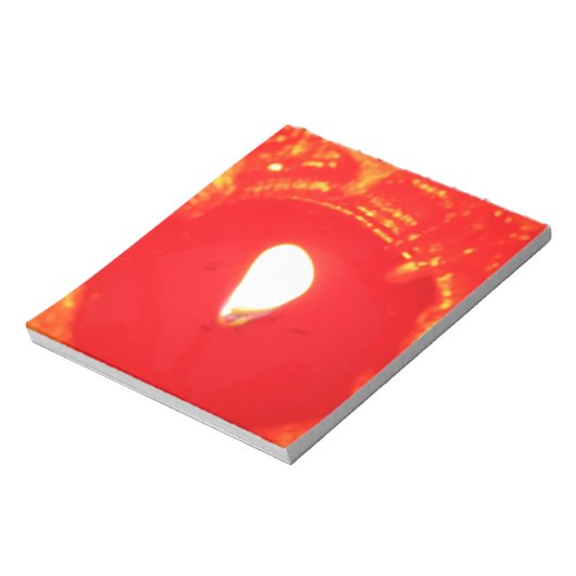 Rotes Kerzenlicht, Flamme, Kerze, Weihnachten-Lieb Notizblock (Rotiert)