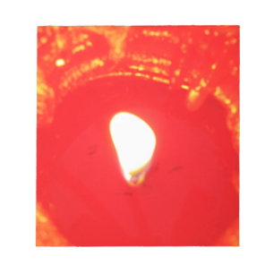 Rotes Kerzenlicht, Flamme, Kerze, Weihnachten-Lieb Notizblock