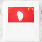 Rotes Kerzenlicht, Flamme, Kerze, Weihnachten-Lieb Rechteckiger Aufkleber (Tasche)