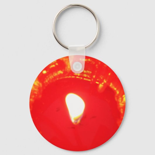 Rotes Kerzenlicht, Flamme, Kerze, Weihnachten-Lieb Schlüsselanhänger (Vorderseite)