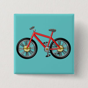 Rotes Kinderfahrrad Button