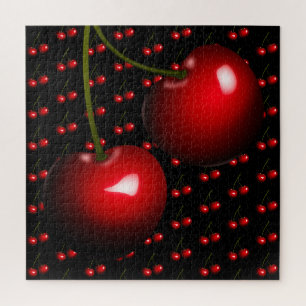 Rotes Kirsch-Puzzle Süßes Geschenk Puzzle