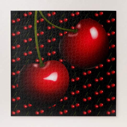 Rotes Kirsch-Puzzle Süßes Geschenk Puzzle (Vertikal)