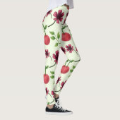 Rotes Kirschblütenmuster Leggings (Rechts)